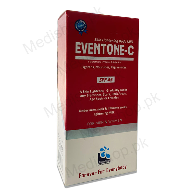 Eventone-c skin lightening body milk lotion whitening spf45 pharmaheatlh