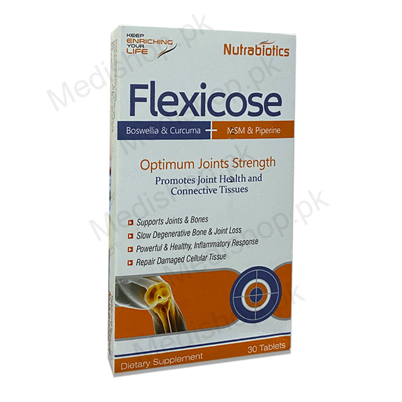    Flexicose boswellia curcuma msm piperine joint strength supplements nutrabiotics Optimum Joints Strength Promotes Joint Health and Connective Tissues