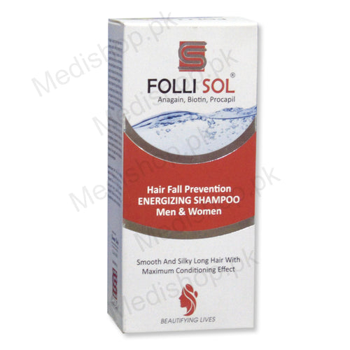 Folli Sol Hair Fall Prevention Energizing Shampoo 100ml Anagain biotin procapil Anti hair fall derma pride haircare