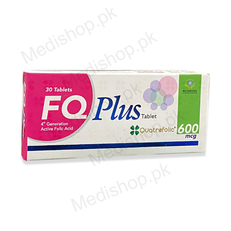 FQ Plus Tablets 600mcg Quatrefolic  Biomedix