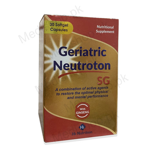 Geriatric neutroton sg softgel capsules nutritional supplement ginseng hi-nutrition