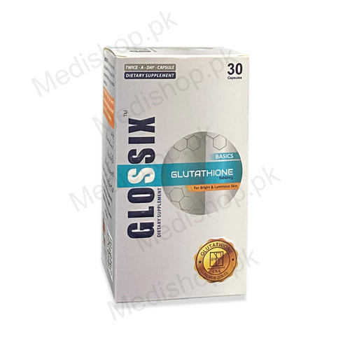    Glossix glutathione 500mg capsules supplement whiteing skin inovics healthcare