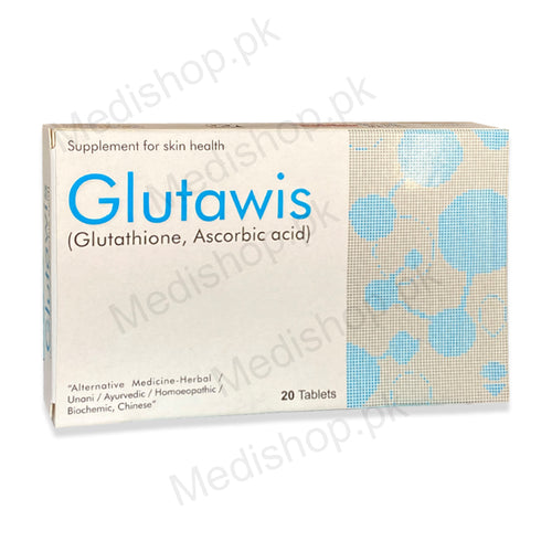 Glutawis Tablets glutathione, ascorbic acid supplement skin health Wisdom