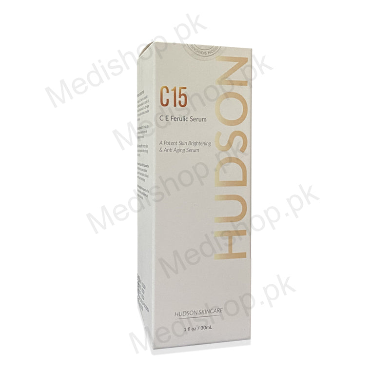    Hudson c15 serum CE ferullic skin brightening anti aging wrinkles hudson skincare 30ml