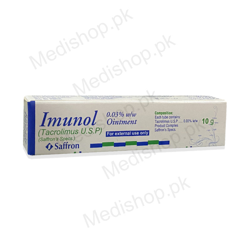    Imunol 0.03% ointment tacrolimus saffron pharma 10g
