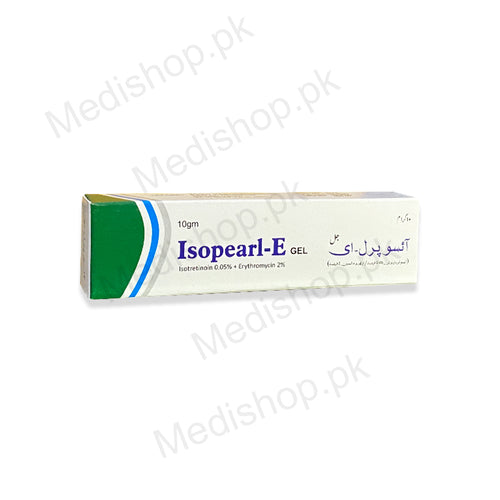 Isopearl-E Gel 10gm isotretinoin + erythromycin pearl pharmaceuticals skin care treatment