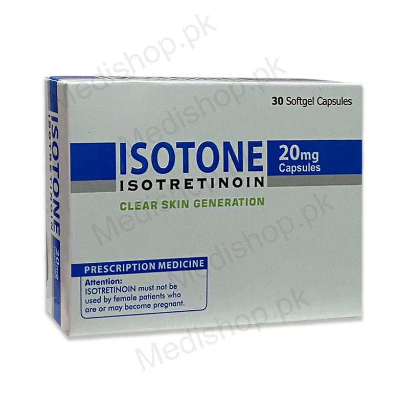    Isotone 20mg isotretinoin skincare acne treatment biogen pharma softgel capsules