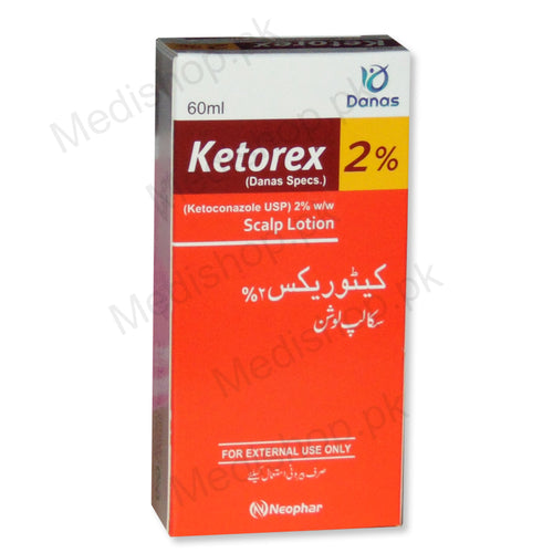 Ketorex 2% ketoconazole USP scalp solution danas pharma lotion