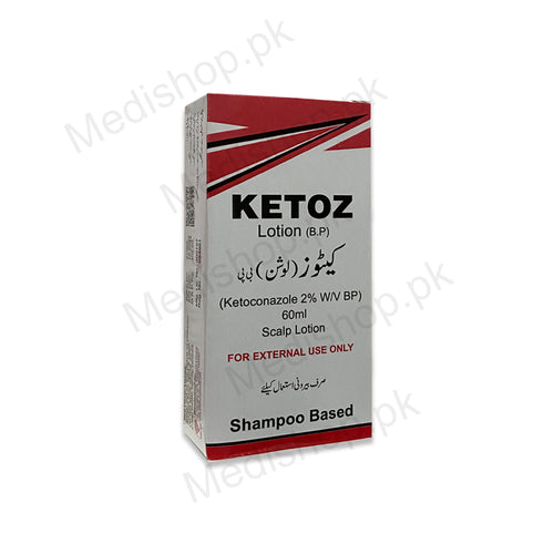     Ketoz lotion ketoconazole 2% 60ml scalp serving health pakistan