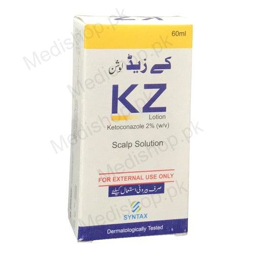 Kz Scalp lotion ketoconazole2% Solution skin care treatment Syntax pharma