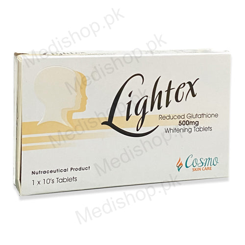    Lightex glutathione 500mg whitening tablets cosmo skincare