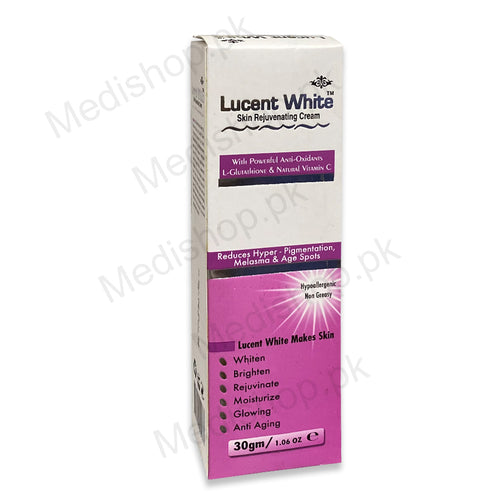 Lucent white skin rejuvenating cream whitening moisturizing aging skincare Montis Topworth healthcare 30gm