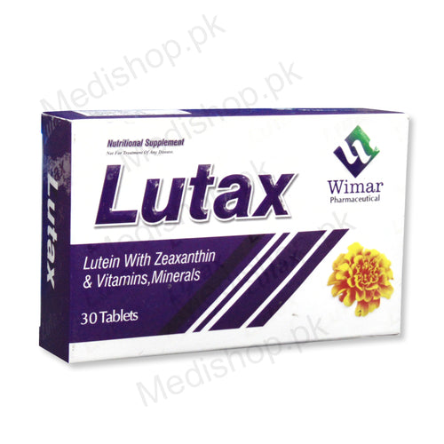 Lutax Tablets nutritional vitamin minerals lutein zeaxathin winmar pharma