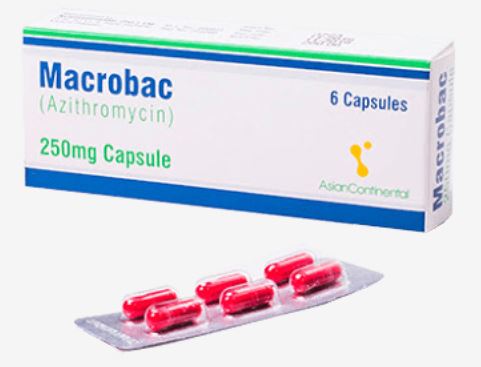 Macrobac Capsules 250mg 6s azithromycin asian continental