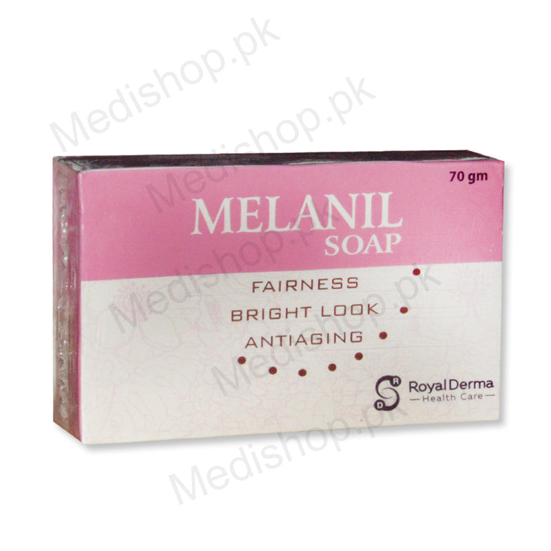 Melanil Soap melasma Fairness bright look antiaging Royal Derma Health Care