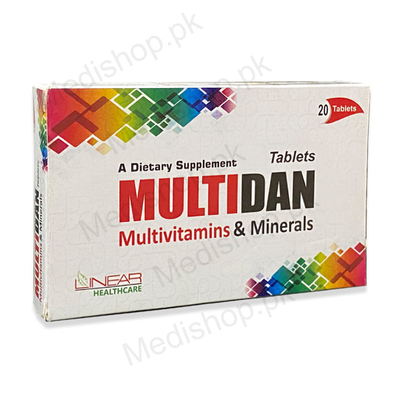     Multidan Tablets multivitamins minerals dietary supplement Linear healthcare