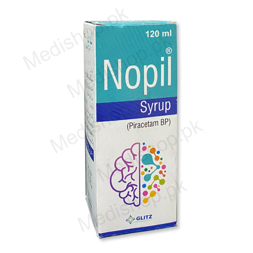 Nopil syrup piracetam BP Glitz Pharma 20ml