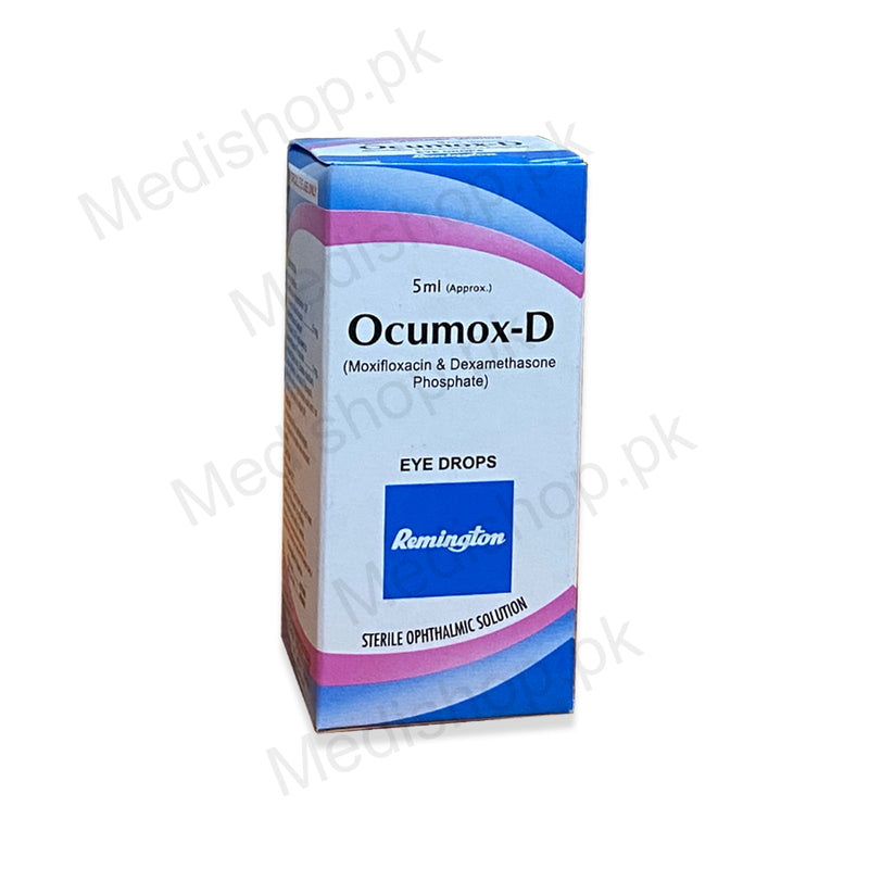 Ocumox-D Eye Drops 5ml moxifloxacin dexamethasone phosphate remington pharma