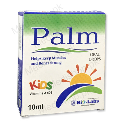 Palm oral drops 10ml multi vitamins for bones and muscles strong bio-labs consumer health