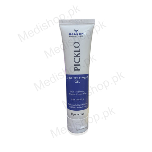 Picklo acne treatment gel skin care 20gm halcon pharma