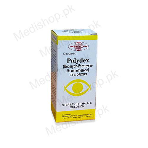 Polydex neomycin polymyxin dexamethasone eye drops 5ml remington pharma