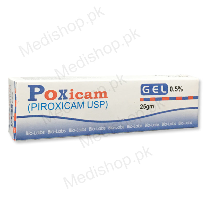 Poxicam piroxicam usp gel 0.5% 25gm Bio-Labs