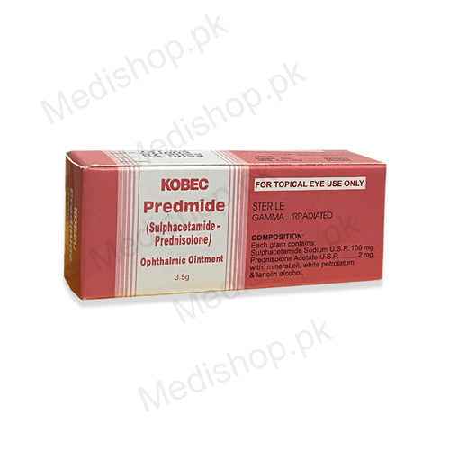 Premide sulphacetamide prednisolone eye ointment 3.5g Kobec pharma