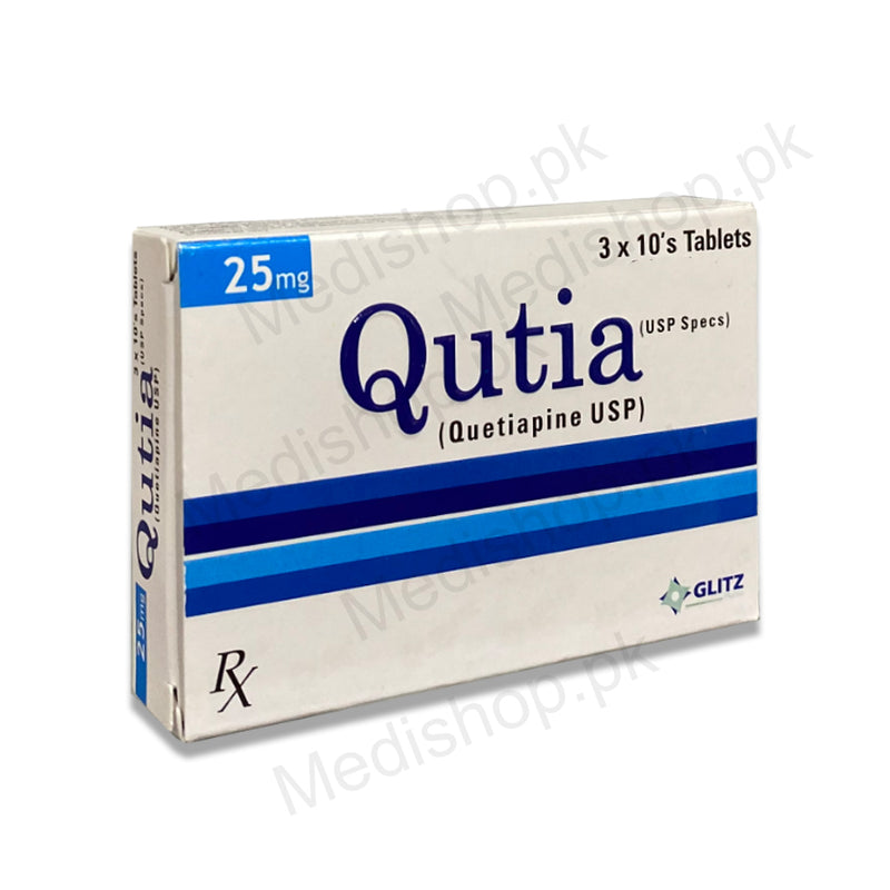 Qutia 25mg Tablets quetiapine Glitz pharma
