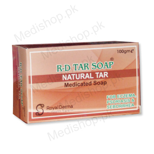 R-D tar Soap Natural Tar Medicated Eczema psotiasis seborrhea royal Derma health care