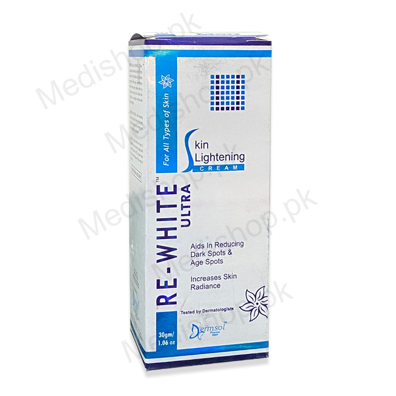     Re-White ultra skin lightening whitening cream 30gm dermsol pharma