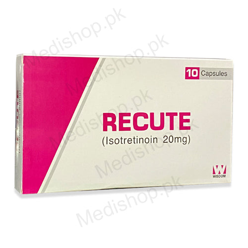 Recute isotretinoin 20mg capsules acnecare treatment wisdom pharma