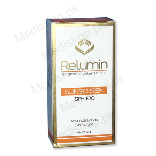    Relumin sunscreen spf100 brighter lighter fairer sunblock suncare whitening 40g AsraDerm