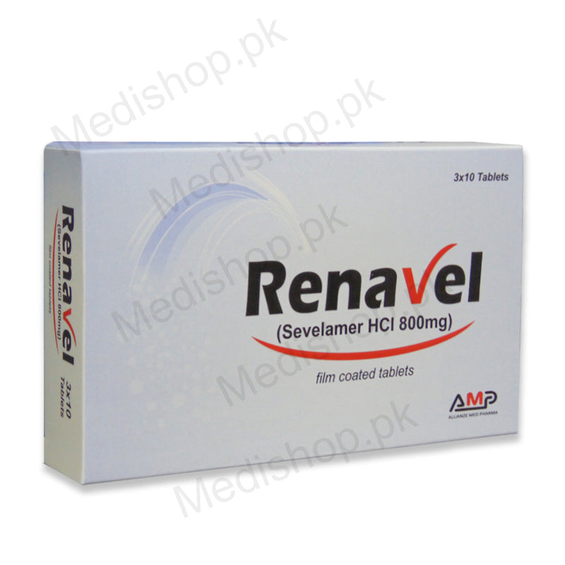 Renavel sevelamer HCL 800mg tablets Genome Pharma