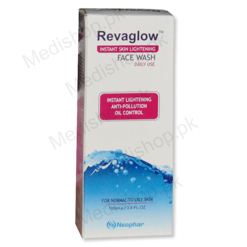 Revaglow face wash skin lightening anti pollution oil control Neophar healthcare for whitening