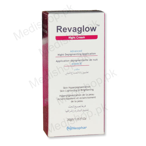 Revaglow night cream 30gm skin brightening and glow hyperpigmentation Rejuvenates neophar pharma whitening