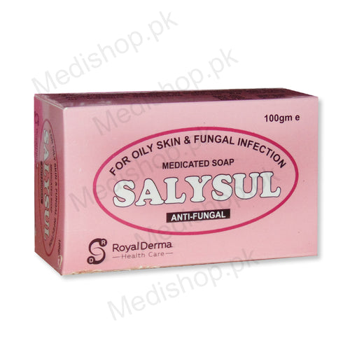 Salysul medicated soap 100gm anti fungal infection oily skin Royal Derma Health care