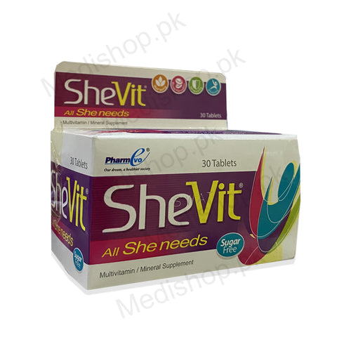 Shevit tablets multivitamins natural supplments women care pharmevo