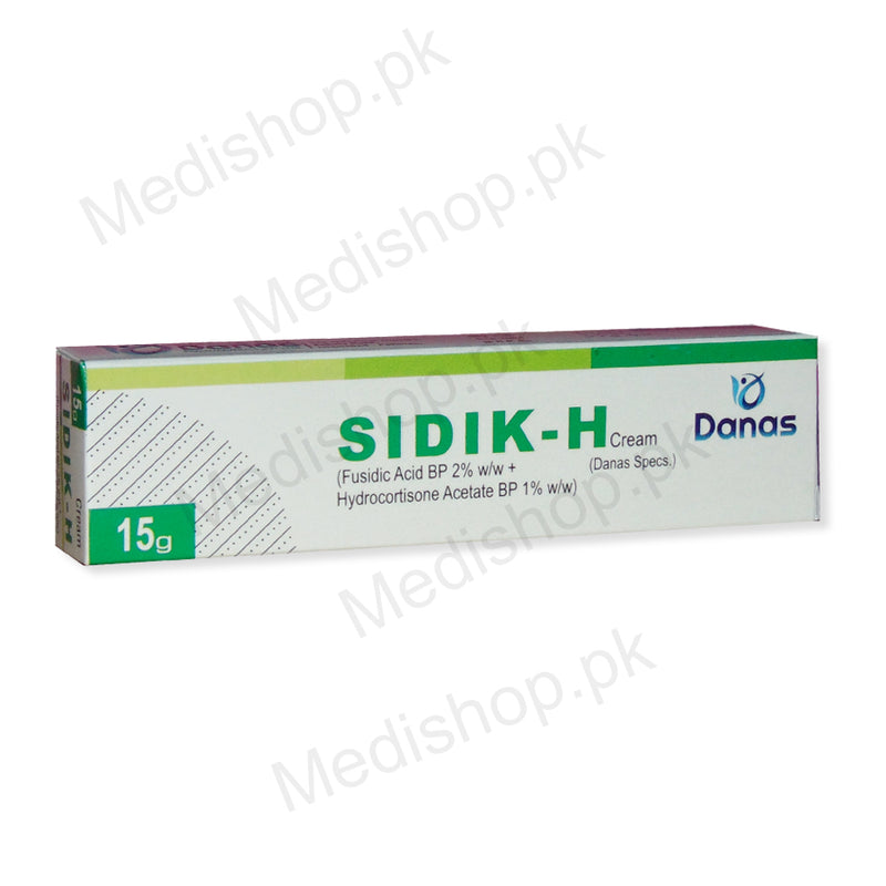 Sidik-H cream fusidic Acid BP 2% + Hydrocortisone Acetate BP 1% Danas Pharma