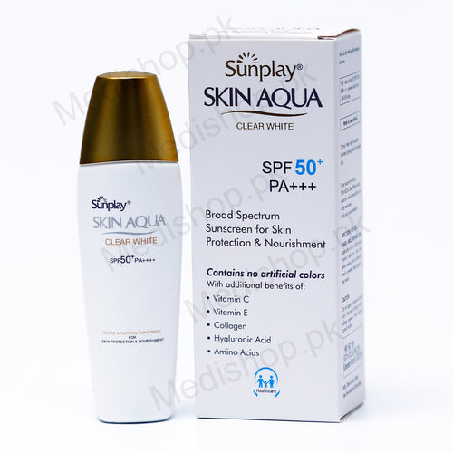    Skin Aqua clear white SPF50+ PA+++ Sunblock skincare protection Atco health care sunplay