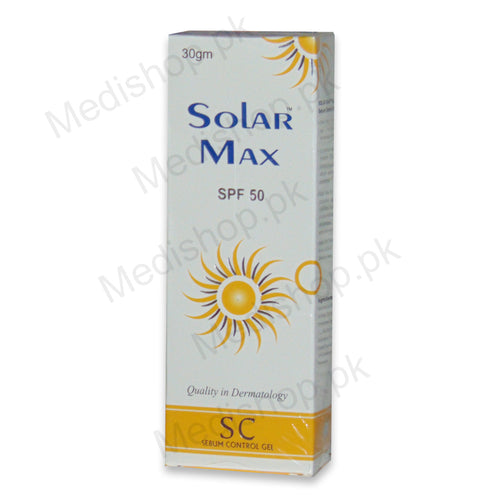 Solar Max SPF50 30gm sun block suncare sun protection maxitech pharma