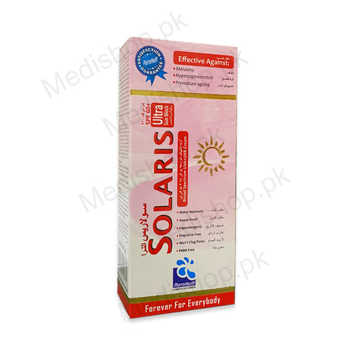 Solaris Ultra Sunblock  SPF60+ suncare protection skin pharmahealth Melasma, & Hyperpigmentation. Provides protection against sun damage.