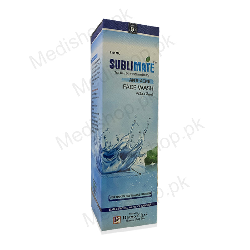 Sublimate anti acne face wash skin care treatment dermo clean pharma 130ml
