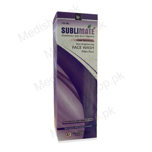    Sublimate skin brightening pore refining face wash skin care treatmnet dermo clean pharma 130ml
