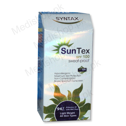 Sun Tex Spf 100 sun care sun protection sunblock skin care Syntax