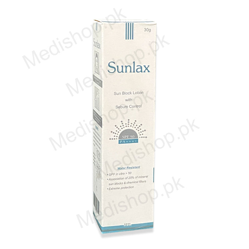 Sunlax SPF 50 Sunblock 30g suncare protection skincare caxpex pharma
