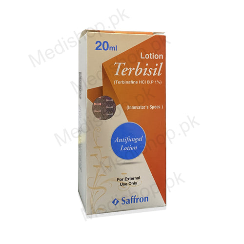Terbisil lotion 20ml terbinafine hcl 1% antifungal saffron pharma