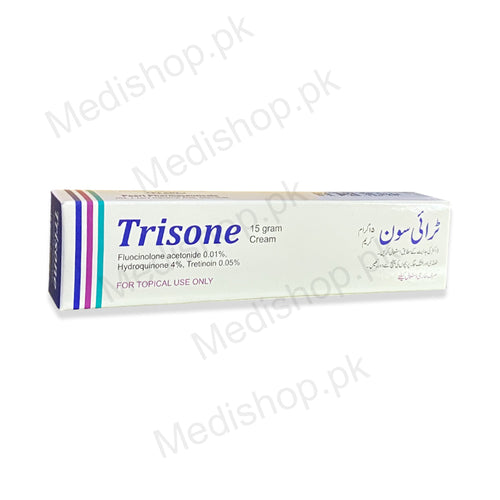 Trisone cream 15gm fluocinolone acetonide hydroquinone tretinoin pearl pharma skincare treatment