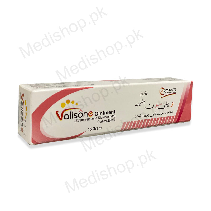Valisone Ointment betamethasone dipropionate  skin care treatment crystolite pharma 15gm