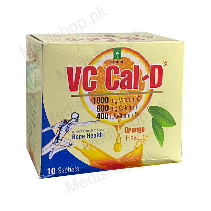 Vc Cal-D Sachets orange flavour bone health himont laboratories