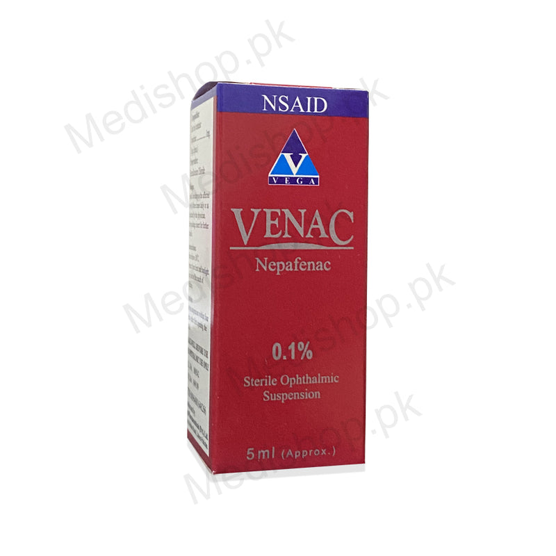 Venac nepafenac 0.1% eye drops care solution 5ml vega pharma